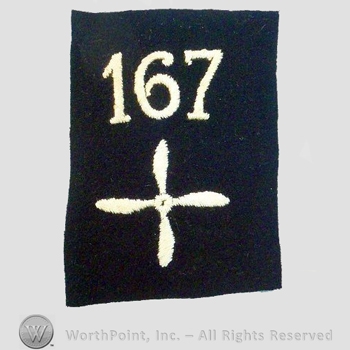 WWI Enlisted Squadron Patch : 167th Air Service Enlisted Squadron Patch.