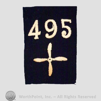 WWI Enlisted Squadron Patch : 495th Air Service Enlisted Squadron Patch.
