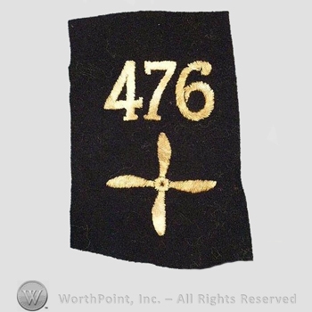 WWI Enlisted Squadron Patch : 476th Air Service Enlisted Squadron Patch.