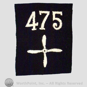 WWI Enlisted Squadron Patch : 475th Air Service Enlisted Squadron Patch.