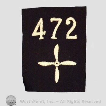 WWI Enlisted Squadron Patch : 472nd Air Service Enlisted Squadron Patch.