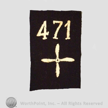 WWI Enlisted Squadron Patch : 471st Air Service Enlisted Squadron Patch.