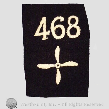 WWI Enlisted Squadron Patch : 468th Air Service Enlisted Squadron Patch.