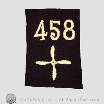 WWI Enlisted Squadron Patch : 458th Air Service Enlisted Squadron Patch.