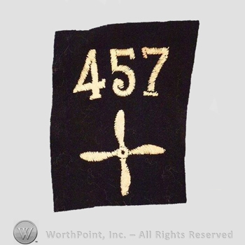 WWI Enlisted Squadron Patch : 457th Air Service Enlisted Squadron Patch.