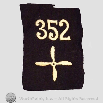 WWI Enlisted Squadron Patch : 352nd Air Service Enlisted Squadron Patch.