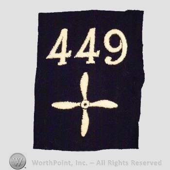 WWI Enlisted Squadron Patch : 449th Air Service Enlisted Squadron Patch.