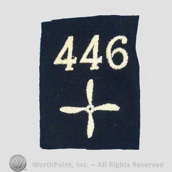 WWI Enlisted Squadron Patch : 446th Air Service Enlisted Squadron Patch.