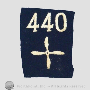 WWI Enlisted Squadron Patch : 440th Air Service Enlisted Squadron Patch.