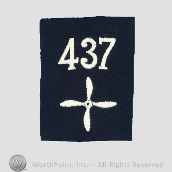 WWI Enlisted Squadron Patch : 437th Air Service Enlisted Squadron Patch.