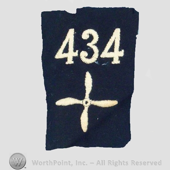 WWI Enlisted Squadron Patch : 434th Air Service Enlisted Squadron Patch.
