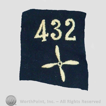WWI Enlisted Squadron Patch : 432nd Air Service Enlisted Squadron Patch.