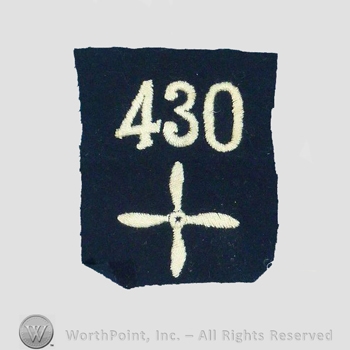 WWI Enlisted Squadron Patch : 430th Air Service Enlisted Squadron Patch.