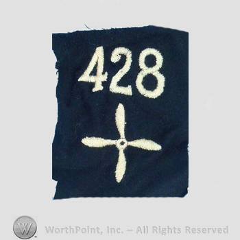 WWI Enlisted Squadron Patch : 428th Air Service Enlisted Squadron Patch.