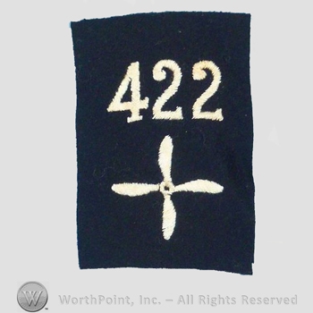 WWI Enlisted Squadron Patch : 422nd Air Service Enlisted Squadron Patch.