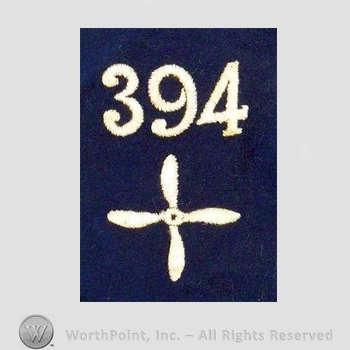 WWI Enlisted Squadron Patch : 394th Air Service Enlisted Squadron Patch.