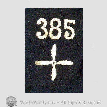 WWI Enlisted Squadron Patch : 385th Air Service Enlisted Squadron Patch.