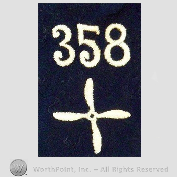 WWI Enlisted Squadron Patch : 358th Air Service Enlisted Squadron Patch.