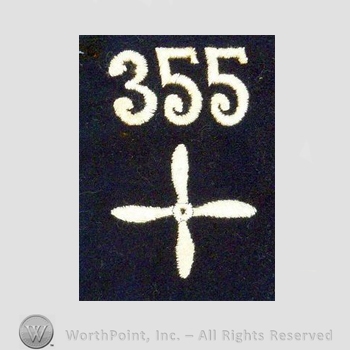 WWI Enlisted Squadron Patch : 355th Air Service Enlisted Squadron Patch.