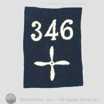 WWI Enlisted Squadron Patch : 346th Air Service Enlisted Squadron Patch.