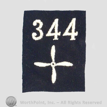 WWI Enlisted Squadron Patch : 344th Air Service Enlisted Squadron Patch.