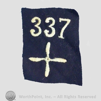 WWI Enlisted Squadron Patch : 337th Air Service Enlisted Squadron Patch.