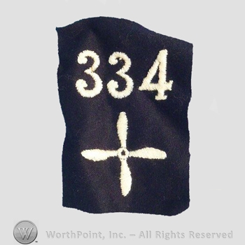 WWI Enlisted Squadron Patch : 334th Air Service Enlisted Squadron Patch.