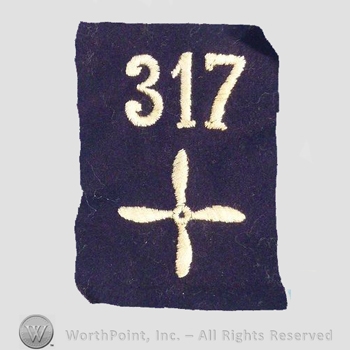 WWI Enlisted Squadron Patch : 317th Air Service Enlisted Squadron Patch.