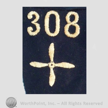 WWI Enlisted Squadron Patch : 308th Air Service Enlisted Squadron Patch.