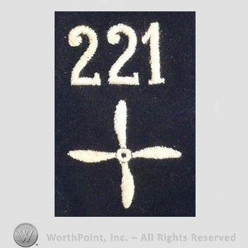 WWI Enlisted Squadron Patch : 221st Air Service Enlisted Squadron Patch.