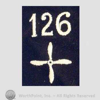 WWI Enlisted Squadron Patch : 126th Air Service Enlisted Squadron Patch.