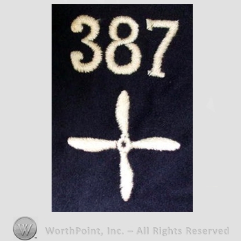 WWI Enlisted Squadron Patch : 387th Air Service Enlisted Squadron Patch.