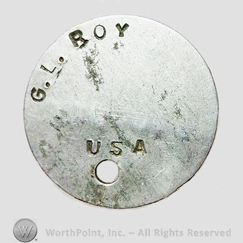 WWI Dog Tag : G.L. Gilboy USA.