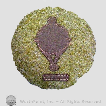 WWI Chevrons : Coast Artillery Mine Co 1st Class Gunner Wool Chevron.