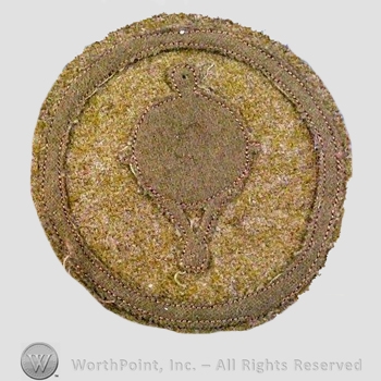 WWI Chevrons : Coast Artillery Chief Planter/Chief Loader Wool Chevron.