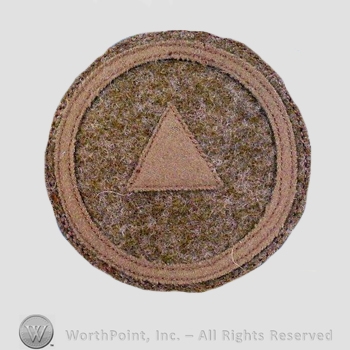 WWI Chevrons : Coast Artillery Observer Second Class Wool Chevron.