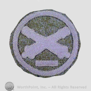 WWI Chevrons : Coast Artillery Gun Commander Wool Chevron.