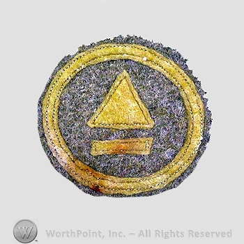 WWI Chevrons : Coast Artillery Observer First Class Wool Chevron.