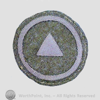 WWI Chevrons : Coast Artillery Observer Second Class Wool Chevron.