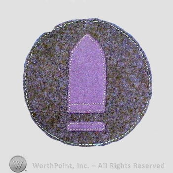 WWI Chevrons : Coast Artillery First Class Gunner Wool Chevron.