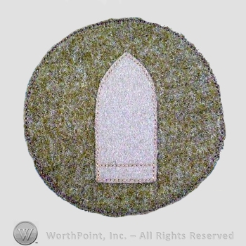 WWI Chevrons : Coast Artillery Second Class Gunner Wool Chevron.