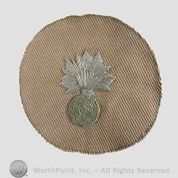 WWI Chevrons : Ordnance Corps Private First Class Khaki Chevron.