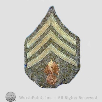 WWI Chevrons : Ordnance Corps Sergeant Wool Chevron.