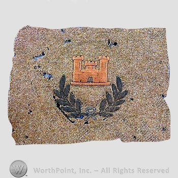 WWI Chevrons : Master Engineer Junior Grade Bullion & Wool Chevron.