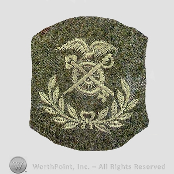 WWI Chevrons : Quartermaster Junior Sergeant Wool Chevron.