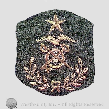 WWI Chevrons : Quartermaster Senior Sergeant Wool Chevron.