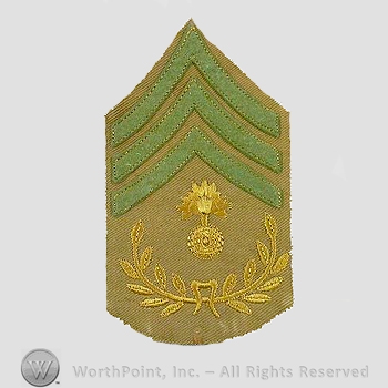 WWI Chevrons : Ordnance Sergeant First Class Khaki Chevron.
