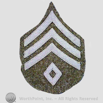 WWI Chevrons : First Sergeant Wool Chevron.