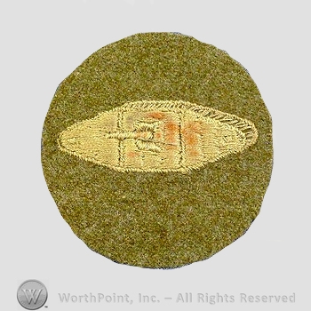 WWI Chevrons : Tank Corps Private First Class Wool Chevron.