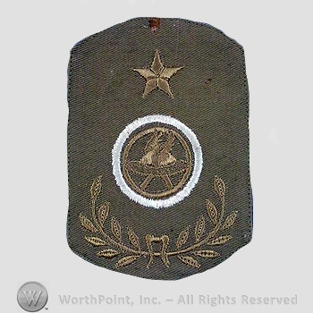 WWI Chevrons : MTC Quartermaster Sergeant Senior Grade Khaki Chevron.